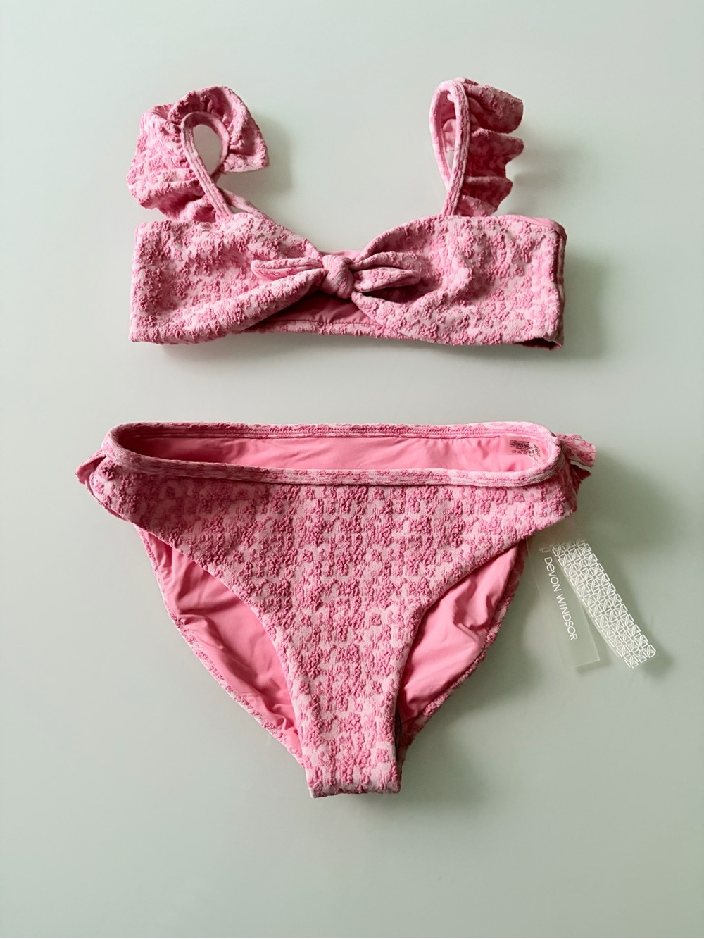 Devon Windsor - Girls Sunny Set Bikini and Top Bubblegum Sz 9-10